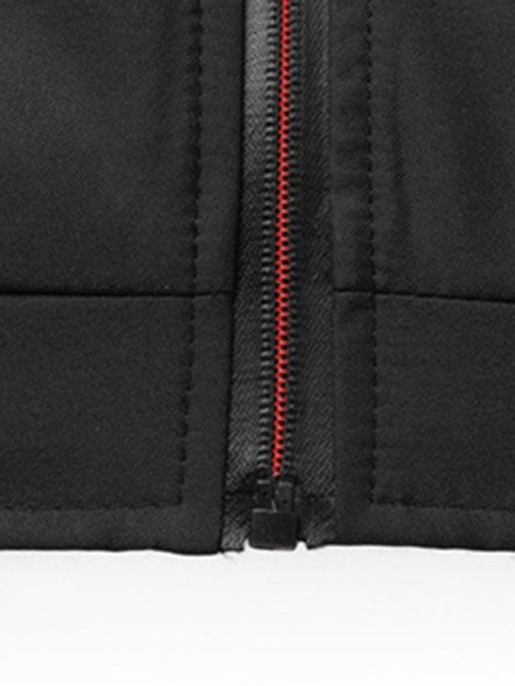 Stripe Zipper Miesten Kauluspaita