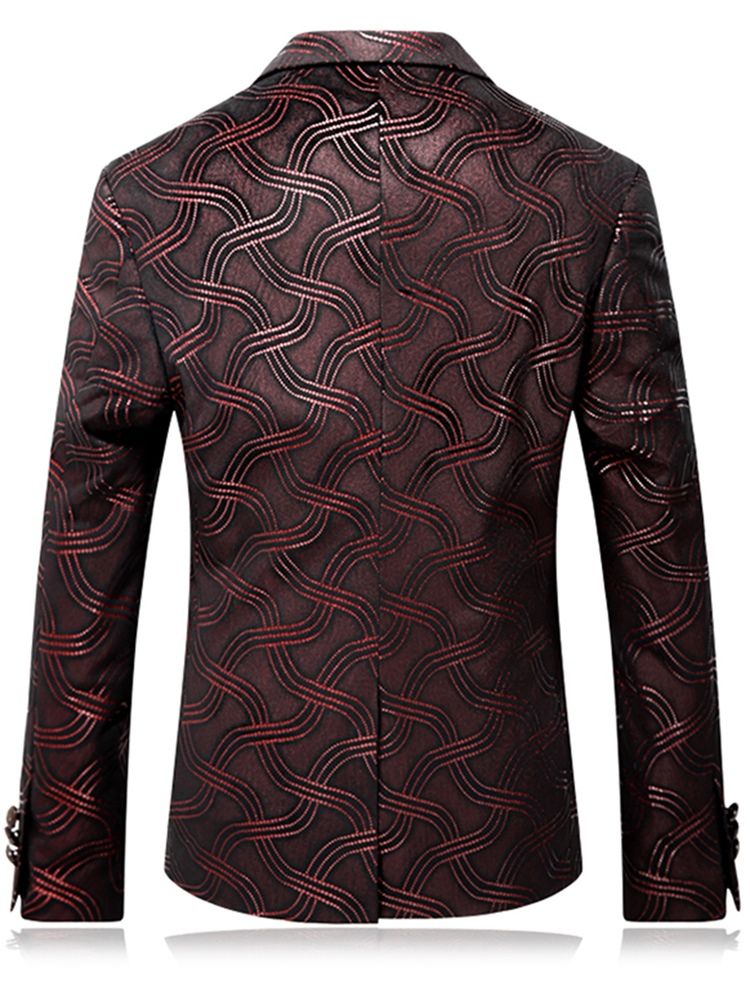 Yksi Painike Vogue Print Slim Miesten Bleiseri