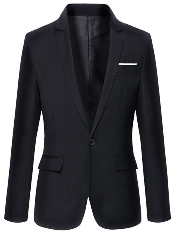 Yksivärinen Vogue One Button Slim Miesten Bleiseri