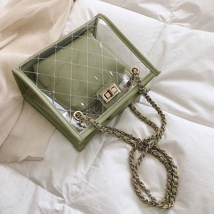 Patchwork Plain Pu Flap Crossbody -laukut