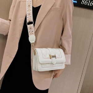 Ruudullinen Tikattu Vuori Pu-suorakulmion Crossbody-laukut