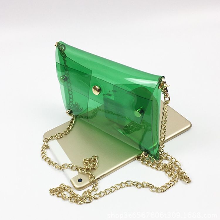 Tavallinen Ketju Pvc Suorakulmio Crossbody Pussit