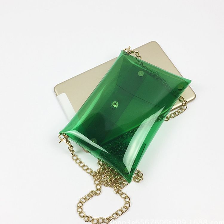 Tavallinen Ketju Pvc Suorakulmio Crossbody Pussit