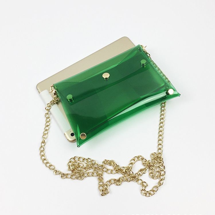 Tavallinen Ketju Pvc Suorakulmio Crossbody Pussit