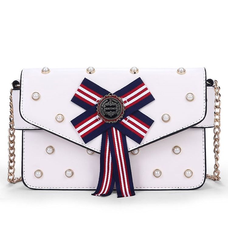 Vogue Pearl Stripe -koristeltu Olkalaukku