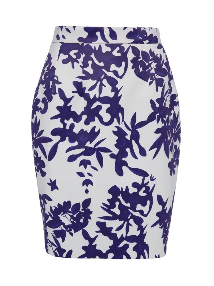 Keski Vyötäröinen Kukka-painatus Bodycon-naisten Hame
