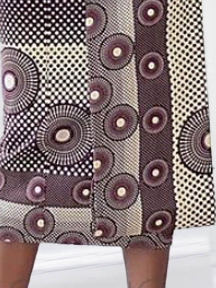 Naisten Painettu Keskikokoinen Bodycon Office Lady -hame