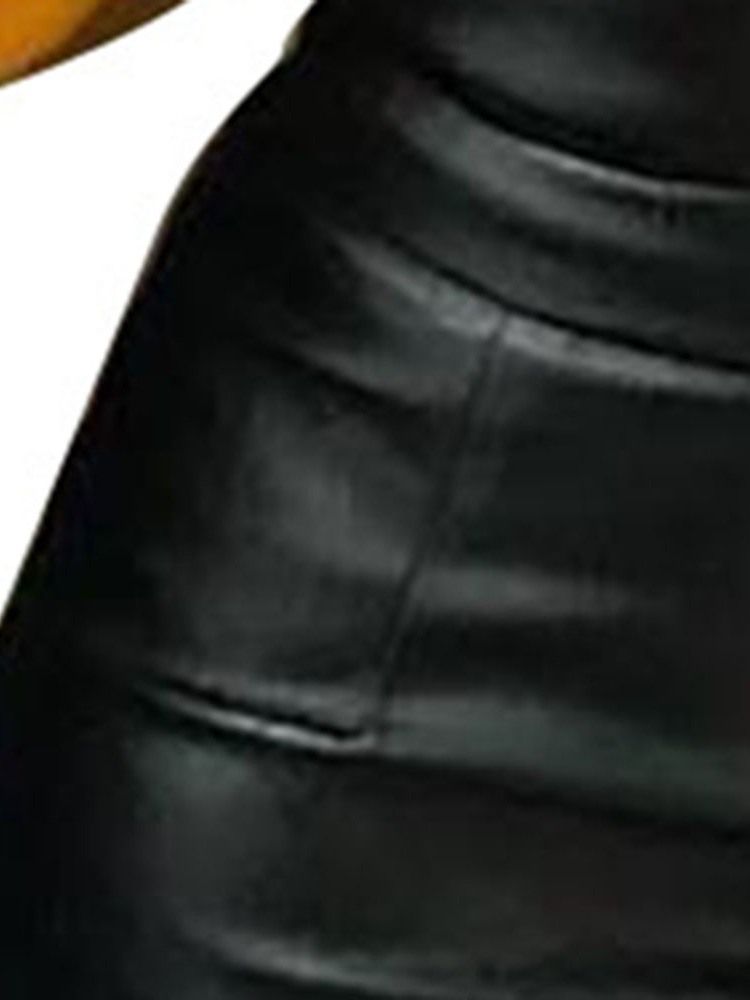 Naisten Vartalonmyötäinen Bodycon Polvipituinen Yksivärinen Korkea Vyötäröhame
