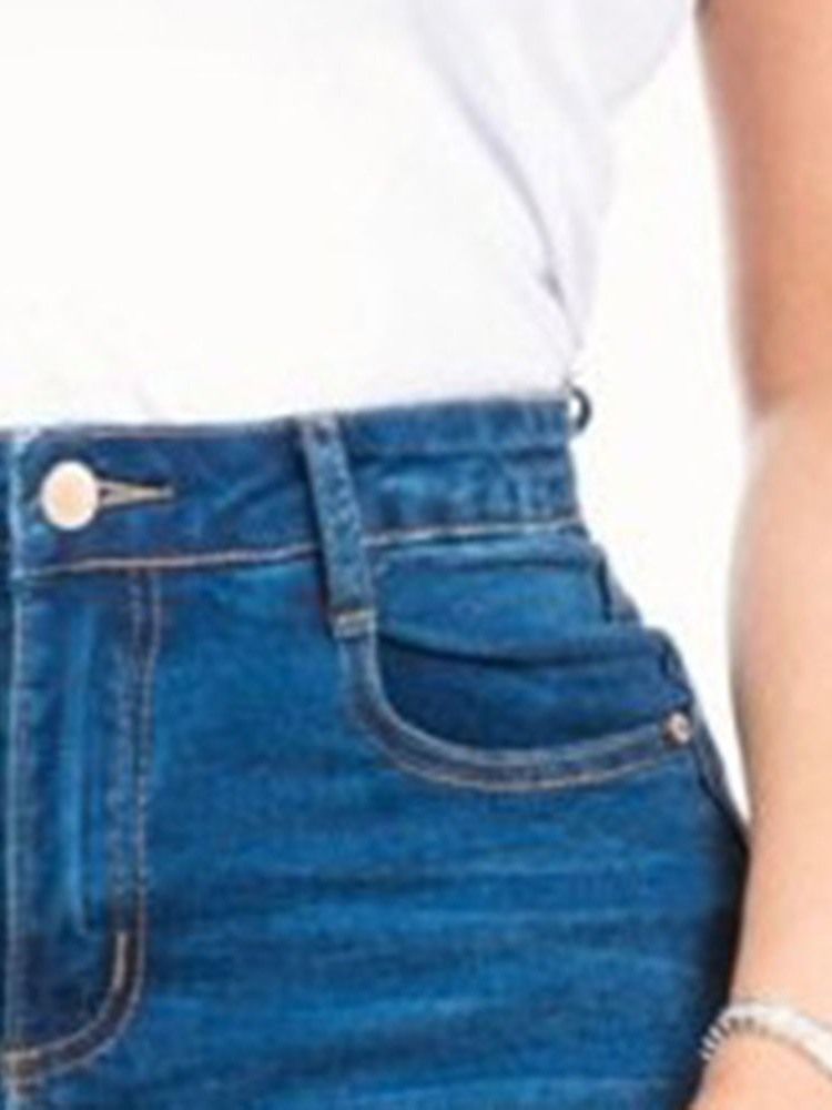 Naisten Yksivärinen Deniminen Bodycon-polvipituinen Hame