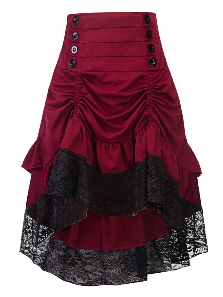 Ruffles Lace Naisten Hame