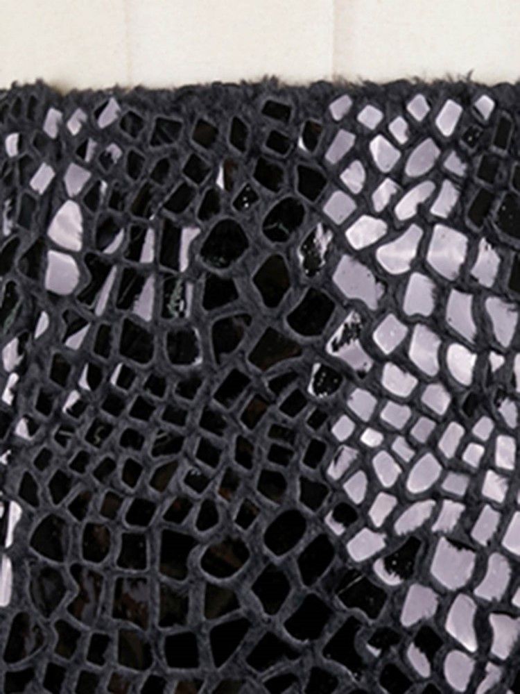 Sequins Plain Bodycon Slit Naisten Hame