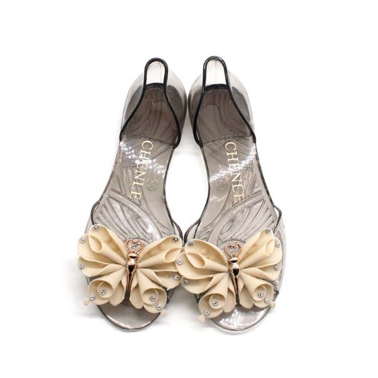 Bowtie Slip-on Peep Toe Naisten Hyytelökengät