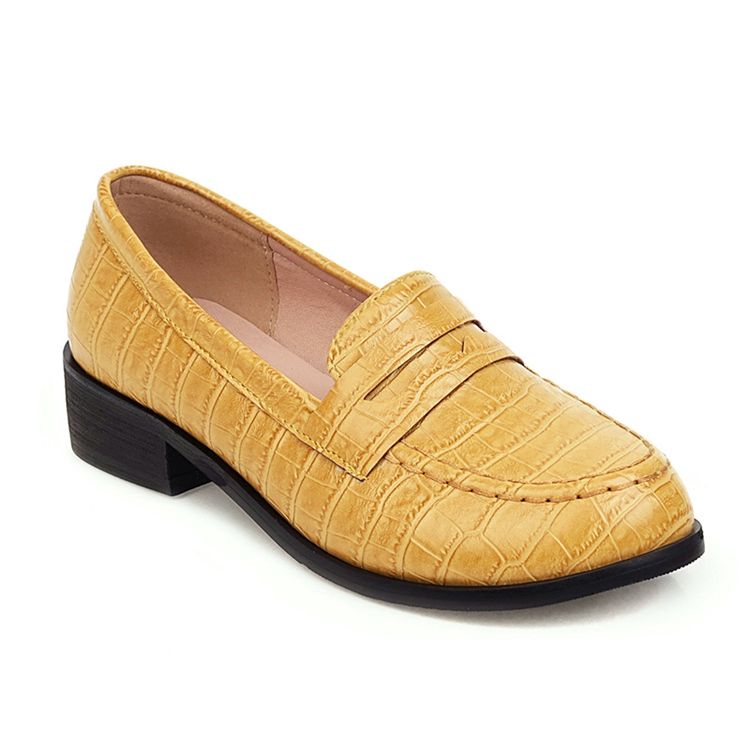 Naisten Korkokengät Pyöreä Varvas Slip-on Rento Ohut Kenkä