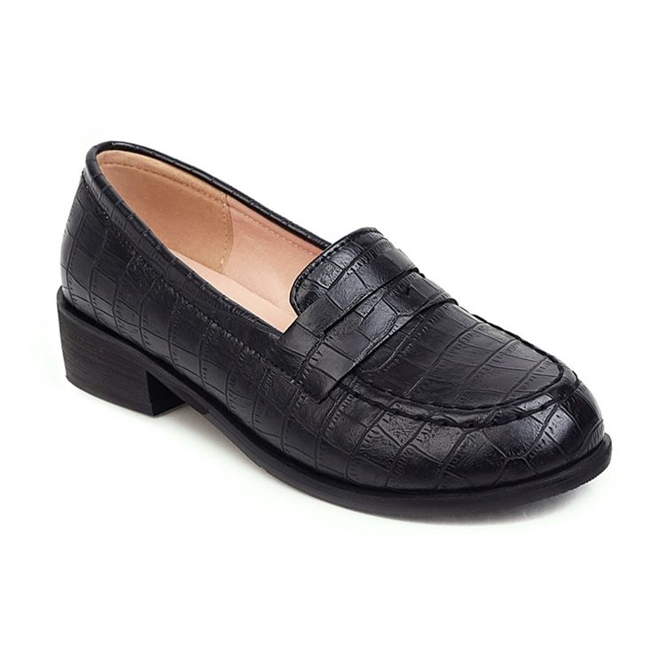 Naisten Korkokengät Pyöreä Varvas Slip-on Rento Ohut Kenkä