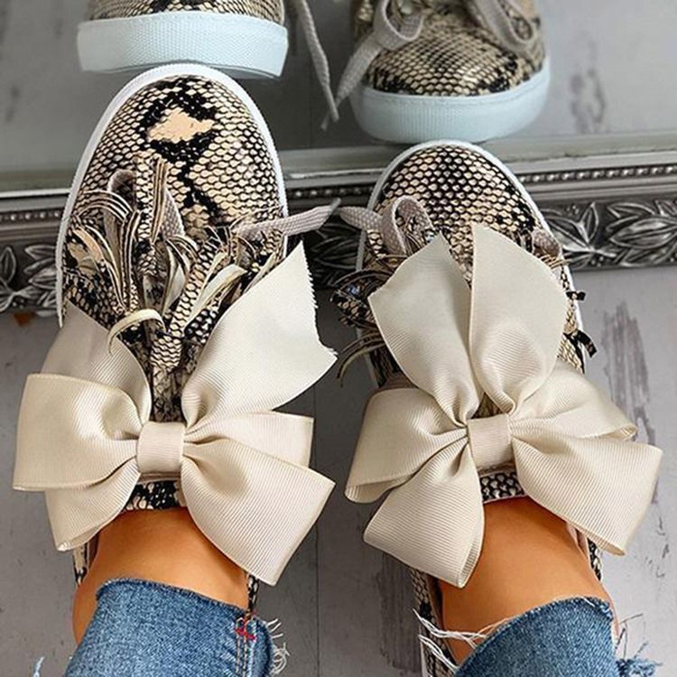 Naisten Slip-on Bow Matalat Yläkengän Lenkkarit