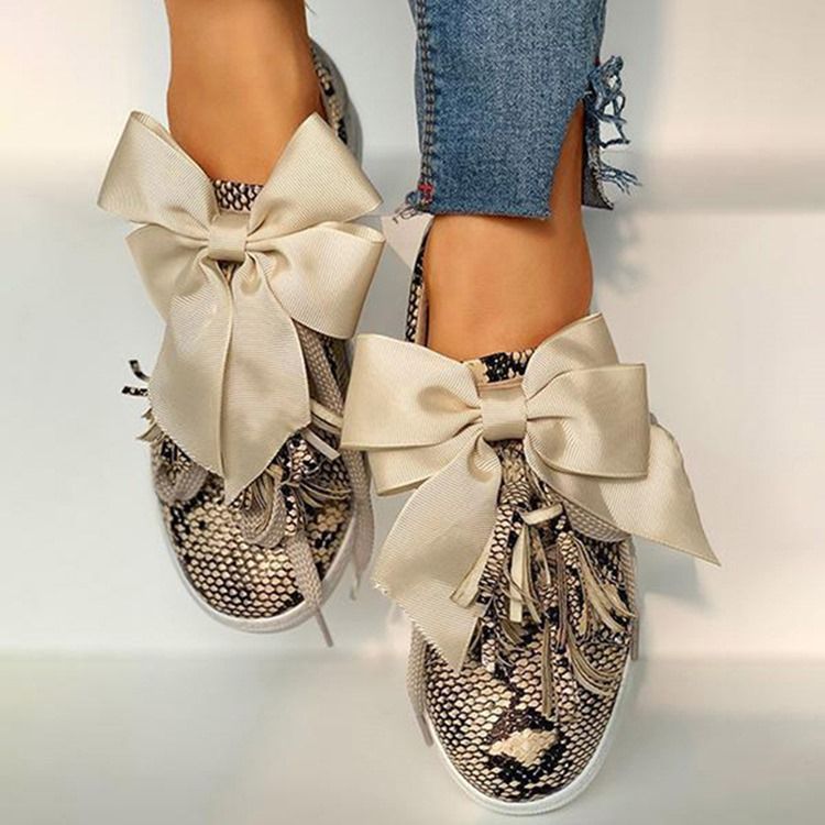 Naisten Slip-on Bow Matalat Yläkengän Lenkkarit