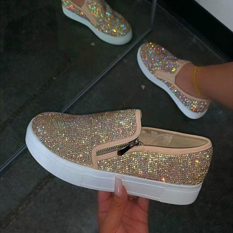 Naisten Tekojalokivi Slip-on Matalat Päälliset Tavalliset Lenkkarit