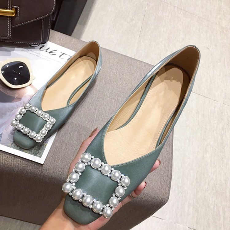 Pu Neliön Varpaat Slip-on-matalat Ylemmät Naisten Matalat Kengät