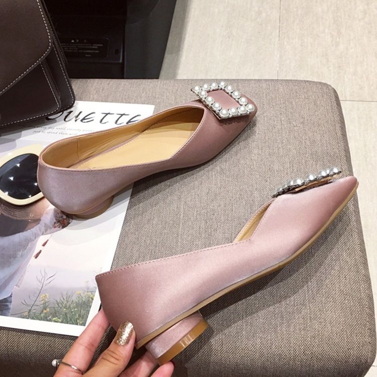 Pu Neliön Varpaat Slip-on-matalat Ylemmät Naisten Matalat Kengät