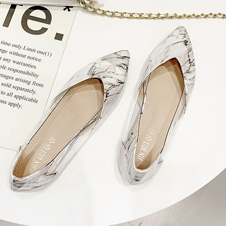 Väri Block Slip-on Block Heel Teräväkärkiset Naisten Matalat Kengät