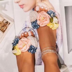 Appliques Toe Ring Slip-on Naisten Rento Tossut