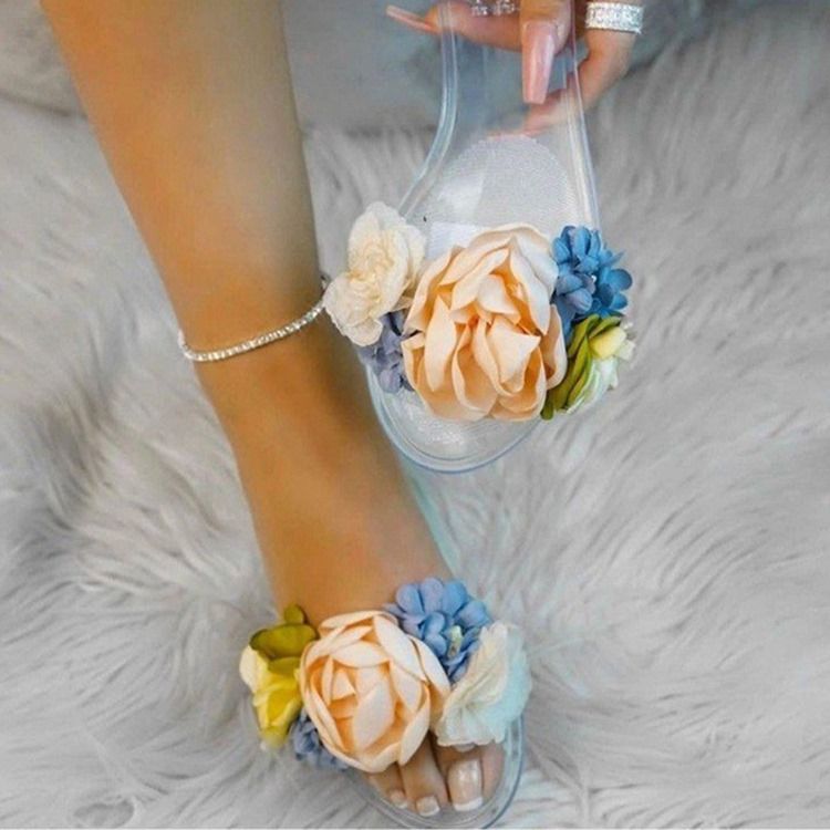 Appliques Toe Ring Slip-on Naisten Rento Tossut
