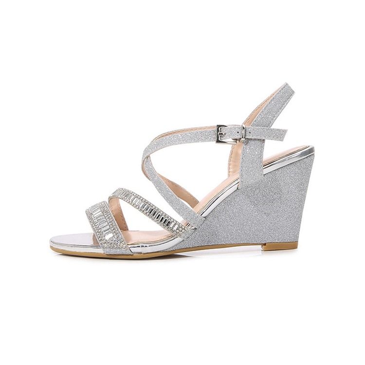Naisten Kiilakorkoinen Solki Strappy Western-sandaalit