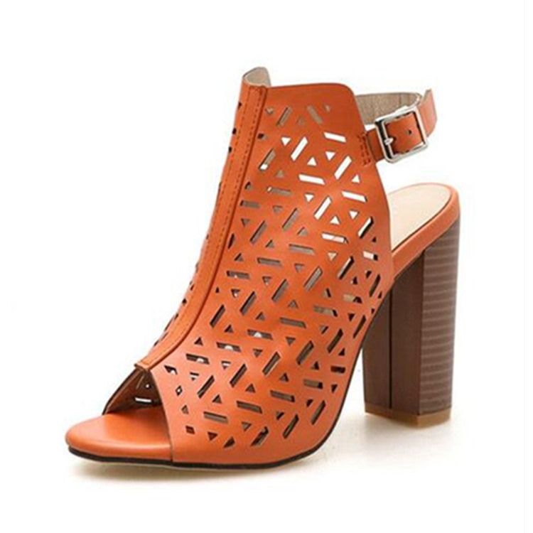 Naisten Korot Peep Toe Solki Solki Sandaalit