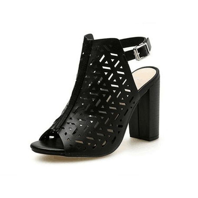 Naisten Korot Peep Toe Solki Solki Sandaalit