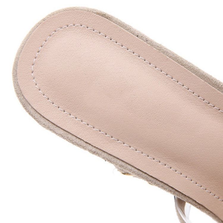 Naisten Neliön Toe-nauhalliset Länsi-sandaalit