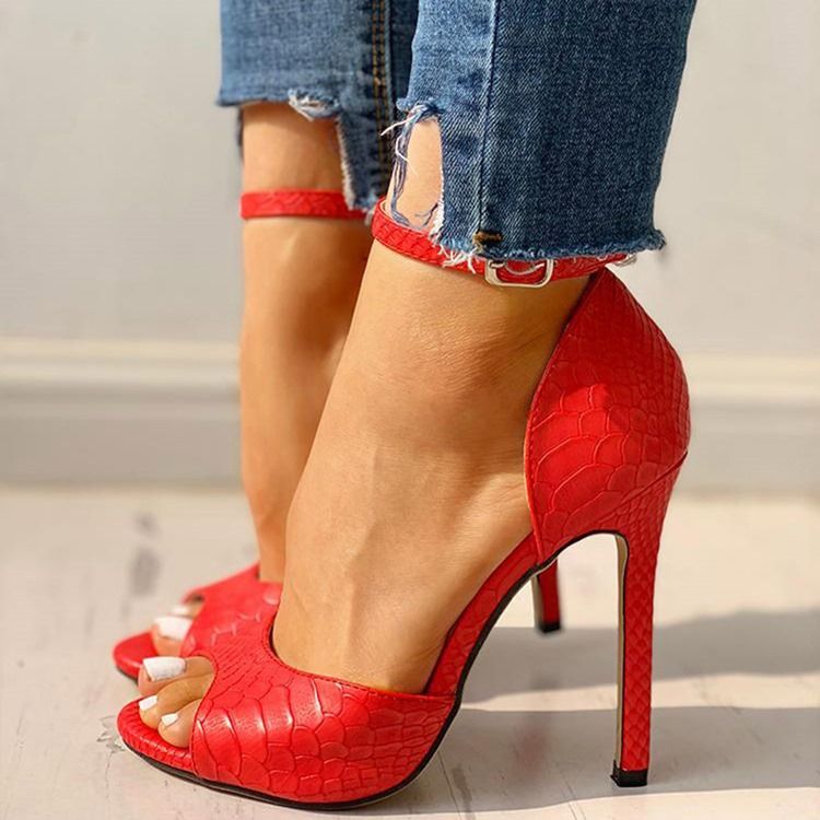 Naisten Peep Toe Solki Kivi Matalat Päälliset Ohuet Kengät