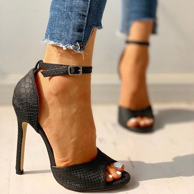 Naisten Peep Toe Solki Kivi Matalat Päälliset Ohuet Kengät