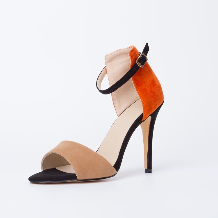 Naisten Rintaliivit Oranssit Stilettosandaalit