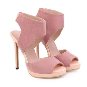 Peep Toe Piikkikorko Slip-on Rento Naisten Sandaalit