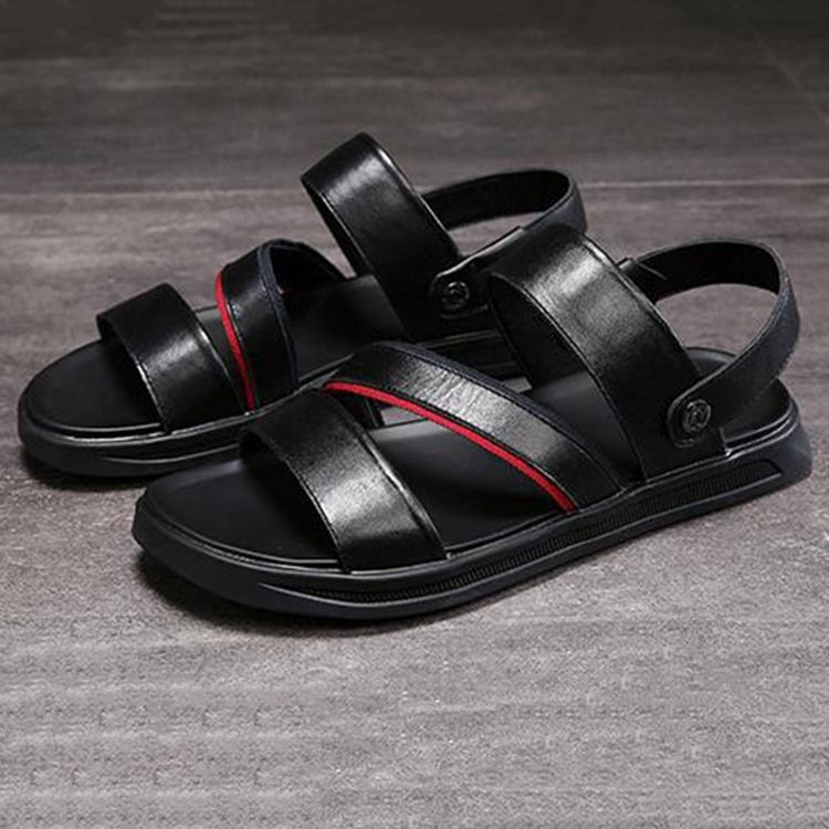 Pu Slip-on Open Toe Miesten Rento Sandaalit
