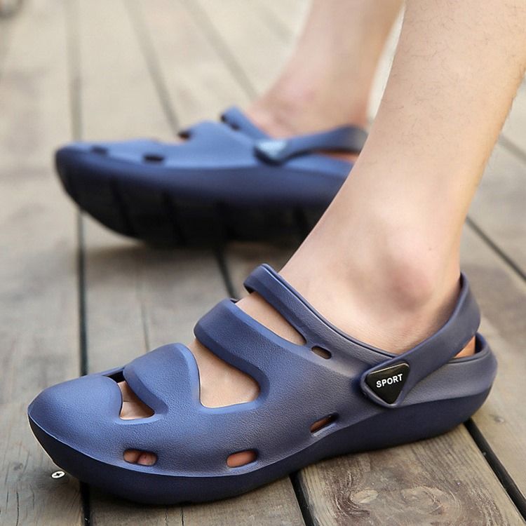 Pvc-naamiointi Slip-on Round Toe Miesten Sandaalit