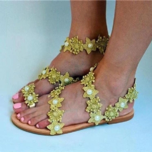 Pyöreä Varvas Jossa Slip-on Makeat Naisten Sandaalit