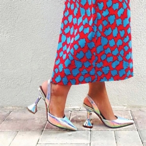 Slingback Strap Slip-on Teräväkärkinen Lanka Naisten Sandaalit