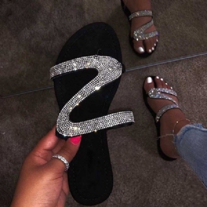 Strassi Slip-on Block Heel Naisten Sandaalit