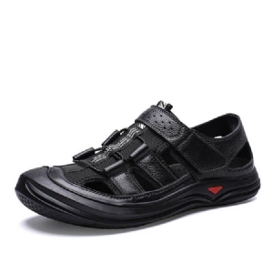 Velcro Color Block Round Toe Miesten Sandaalit