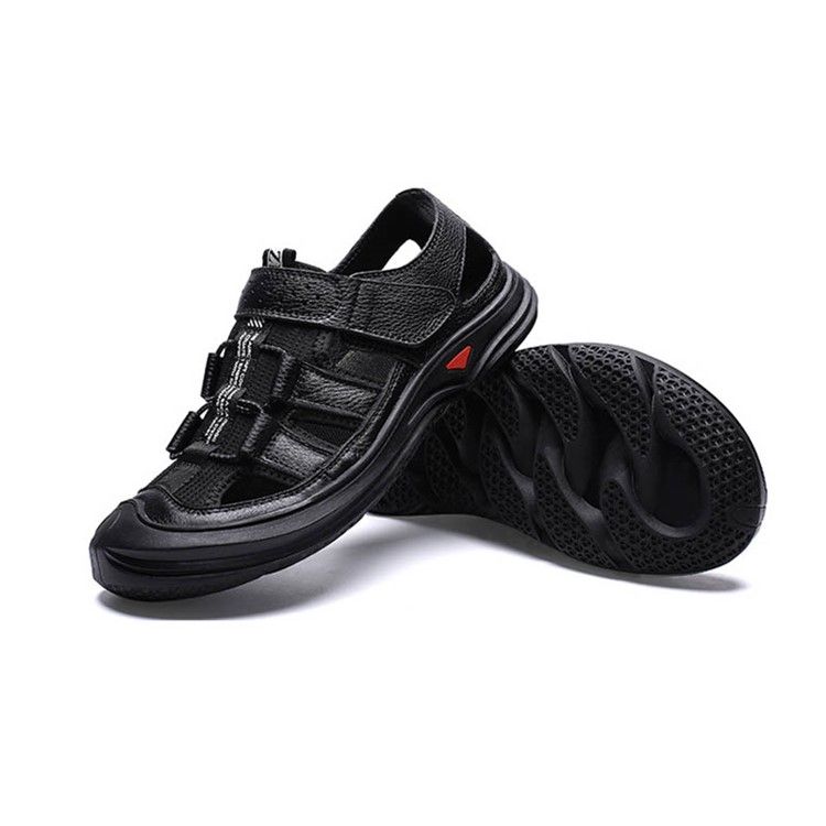 Velcro Color Block Round Toe Miesten Sandaalit