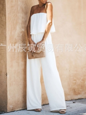 Patchwork Fashion Plain Loose High Waist Naisten Haalari