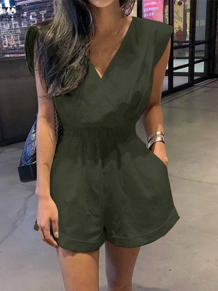 Plain Fashion Patchwork Slim Wide Legs Naisten Haalari