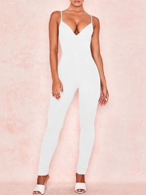 Täyspitkä Selkätön Seksikäs Laiha Naisten Jumpsuit
