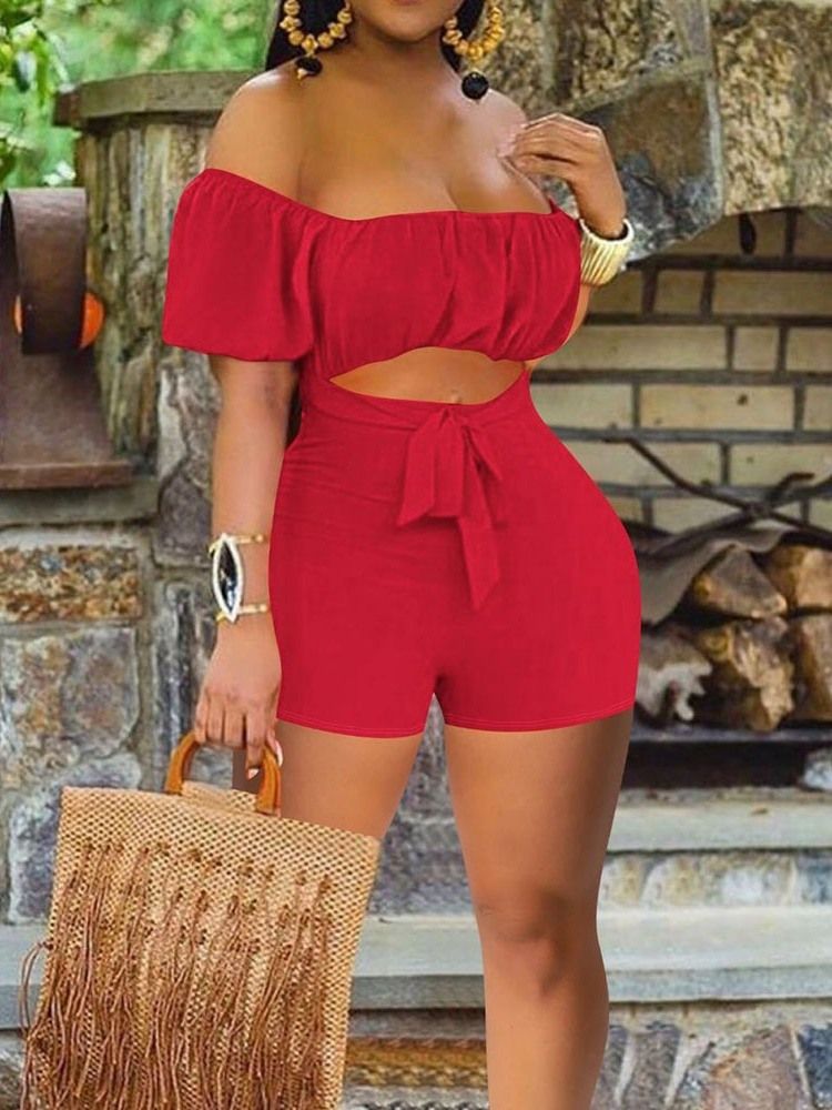Tavalliset Shortsit Office Lady Slim Straight -nauhahousut
