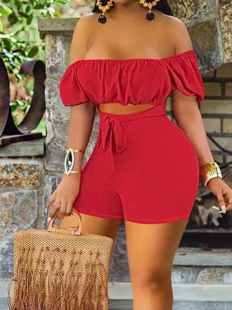 Tavalliset Shortsit Office Lady Slim Straight -nauhahousut