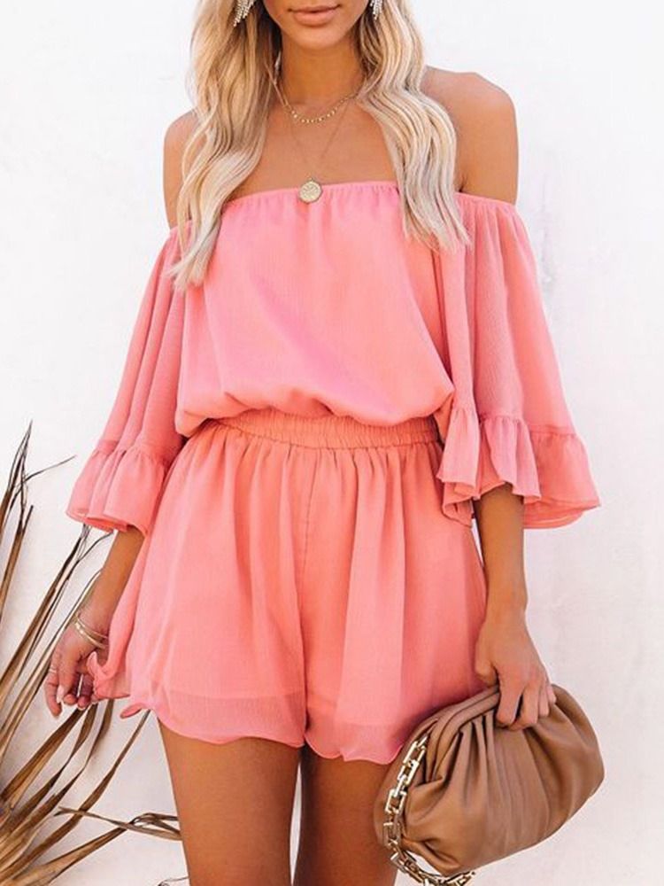 Western Plain Shorts Loose Straight Naisten Haalari