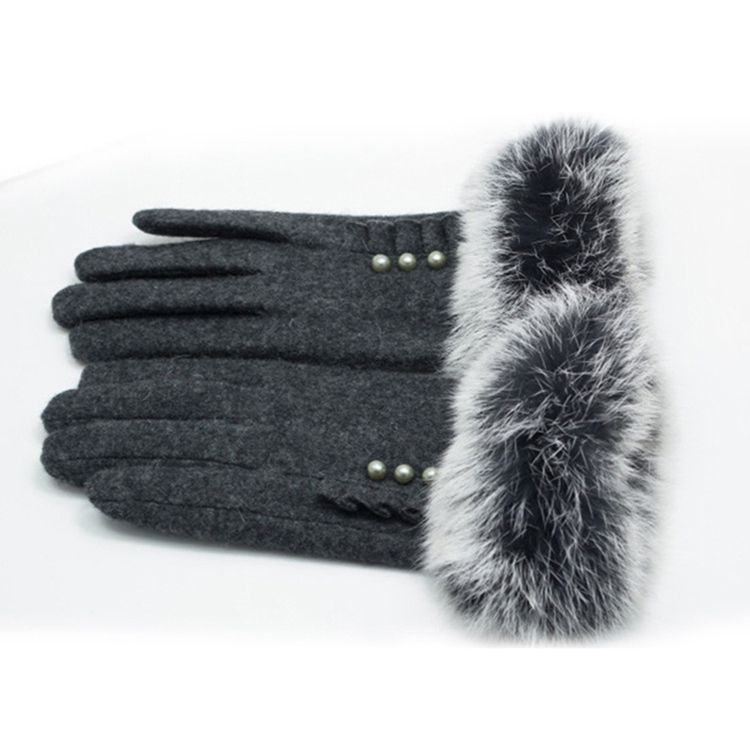 Naisten Tyylikkäät Cashmere Pearl Lady -käsineet