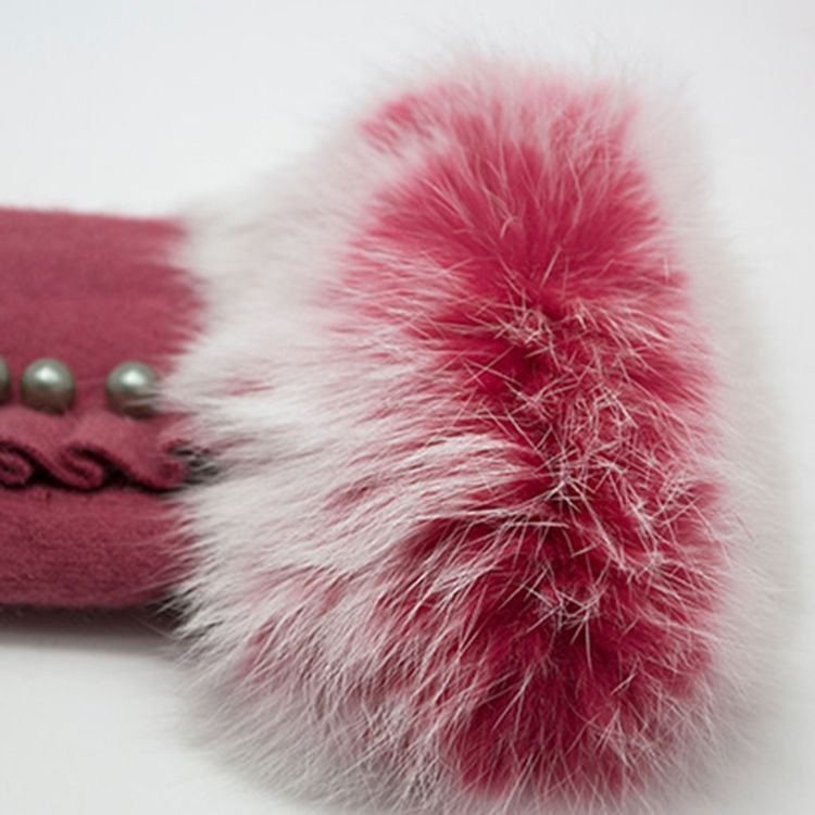 Naisten Tyylikkäät Cashmere Pearl Lady -käsineet