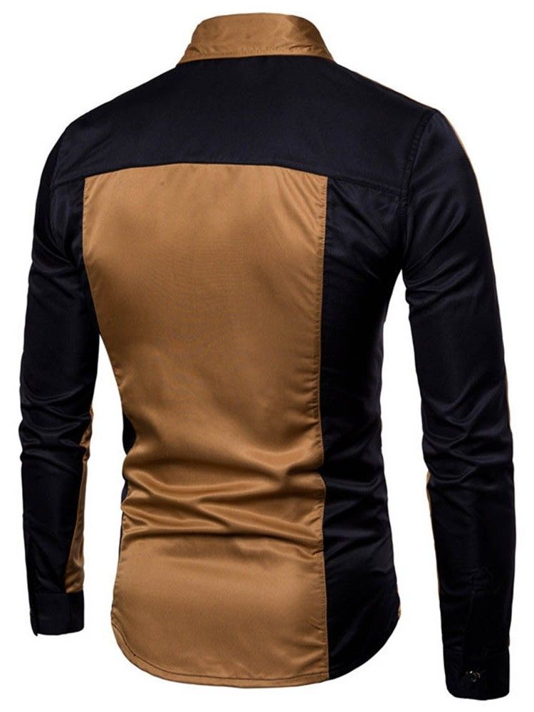 Casual Color Block Pocket Miesten T-paita